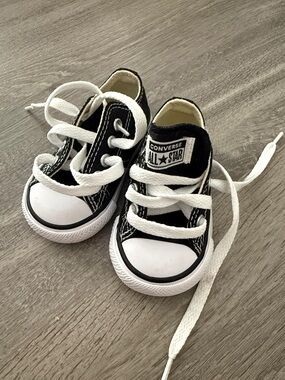 Converse Kids Black and White Classic Low Top Sneakers
